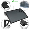 Auvent de porte marquise 100x80 cm en Polycarbonate anti UV Anthracite - vounat.shop