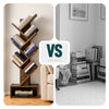 Bibliotheque Arbre etagere a Livres 38x19x113cm Marron Rustique - vounat.shop
