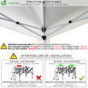 Tonnelle de Jardin 3x3m Pliable avec portes et fenêtres Blanc - vounat.shop