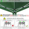 Tonnelle de jardin 3x3m pliable verte avec sac de transport - vounat.shop
