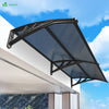 Auvent de porte marquise 200x80 cm en Polycarbonate anti UV Anthracite - vounat.shop