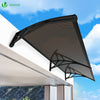 Auvent de porte marquise 200x80 cm transparent en Polycarbonate anti UV Marron - vounat.shop