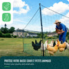 Kit cloture filet a poules PE avec piquets 12m vert - vounat.shop