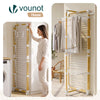 Sechoir a linge vertical tour etendoir pliable 4 niveaux 99x69x175.5 cm style bois blanc - vounat.shop