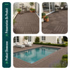 Lot de 16 dalles clipsables exterieures 30x30cm en Composite WPC Marron - vounat.shop