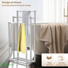 Porte serviettes sur pied autoportant 3 niveaux blanc - vounat.shop