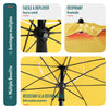 Parasol de jardin 2m avec ancrage sol et sac de transport Jaune - vounat.shop