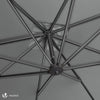 Parasol deporte inclinable Premium carre avec housse protection 3x3m Roma Gris - vounat.shop