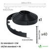 Bordure de jardin PVC flexible 20m avec piquets noir - vounat.shop