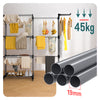 Sechoir a linge etendoir extensible 4 Niveaux 190x64x170cm noir-gris - vounat.shop