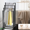 Porte serviettes sur pied autoportant 4 niveaux noir - vounat.shop