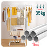 Sechoir a linge etendoir renforce 4 niveaux 125x62x173cm blanc - vounat.shop