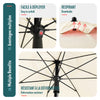 Parasol de jardin 2m avec ancrage sol et sac de transport Beige - vounat.shop