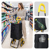 Chariot de courses pliable avec siege Jaune - vounat.shop