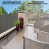 Brise vue occultant en HDPE 90g/m² 1.5x20m avec attaches de fixation gris - vounat.shop