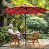 Parasol inclinable 2.70 x 2.40m avec housse de protection rouge - vounat.shop