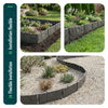 Lot de 175 pcs Bordure de jardin imitation pierre facile a installer 26.7m gris - vounat.shop
