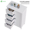 Meuble de salle de bain rangement 4 tiroirs 1 porte 82x55x30cm blanc - vounat.shop