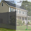 Brise vue occultant en HDPE 90g/m² 1.8x20m avec attaches de fixation gris - vounat.shop