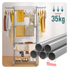 Sechoir a linge etendoir renforce 4 niveaux 125x62x173cm gris - vounat.shop