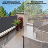 Brise vue occultant en HDPE 230g/m² 1x10m avec attaches de fixation anthracite - vounat.shop
