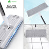 Balai microfibre et Seau Essoreur avec 6 serpillères Réutilisables Balai Plat Double compartiment blanc - vounat.shop