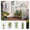 Serre de jardin Serre tomates avec porte et fenetres moustiquaire bache PE renforcee 135g/m2 200x77x170cm Blanc - vounat.shop