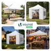 Tonnelle de jardin renforcée 3x3m pliable Barnum avec 4 parois latérales et fenêtres blanc - vounat.shop