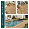 Lot de 16 dalles clipsables exterieures 30x30cm en Composite WPC Couleur bois - vounat.shop