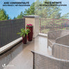 Brise vue occultant en HDPE 90g/m² 1.5x20m avec attaches de fixation anthracite - vounat.shop