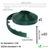 Bordure de jardin PVC flexible 20m avec piquets vert - vounat.shop
