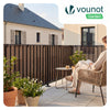 Clôture en canisse PVC 100x500cm imitation osier marron - vounat.shop