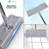 Balai microfibre et Seau Essoreur avec 6 serpillères Réutilisables Balai Plat Double compartiment gris - vounat.shop