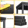 Console table style industriel en metal et MDF 75x24x75 cm Noir - vounat.shop