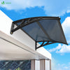 Auvent de porte marquise 100x80 cm en Polycarbonate anti UV Anthracite - vounat.shop