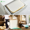 Panier a linge pliable 100L avec sac intérieur cadre bambou et couvercle beige - vounat.shop