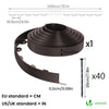 Bordure de jardin PVC flexible 20m avec piquets marron - vounat.shop
