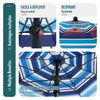 Parasol de jardin 2m avec ancrage sol et sac de transport Bleu mixte - vounat.shop