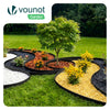 Bordure de jardin plastique flexible 10m avec piquets noir - vounat.shop