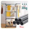 Sechoir a linge etendoir 4 niveaux 126x63x170cm gris - vounat.shop