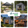Tonnelle de jardin renforcée 3x3m pliable Barnum avec 4 parois latérales et fenêtres gris - vounat.shop