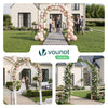 Lot de 4 Arche de jardin pour plantes grimpantes 140x37x240cm en metal Noir - vounat.shop