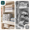 Lot de 6 Sacs de Rangement Drap de Lit Pliable 38,5x33x12cm Gris - vounat.shop