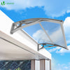 Auvent de porte marquise 100x80 cm transparent en Polycarbonate anti UV - vounat.shop