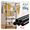Sechoir a linge etendoir renforce 4 niveaux 125x62x173cm noir - vounat.shop