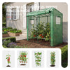 Serre de jardin Serre tomates avec porte et fenetres moustiquaire bache PE renforcee 135g/m2 200x77x170cm Vert - vounat.shop