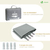 Voile d'ombrage Rectangulaire en Polyester Imperméable avec Kit de Montage 3x2m Gris - vounat.shop