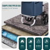 Chariot de course pliable aluminium 2 roues bleu marine - vounat.shop