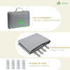 Voile d'ombrage Rectangulaire en Polyester Imperméable avec Kit de Montage 3x2m Gris Clair - vounat.shop