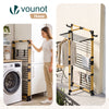 Sechoir a linge vertical tour etendoir pliable 3 niveaux 99x69x135.5 cm style bois noir